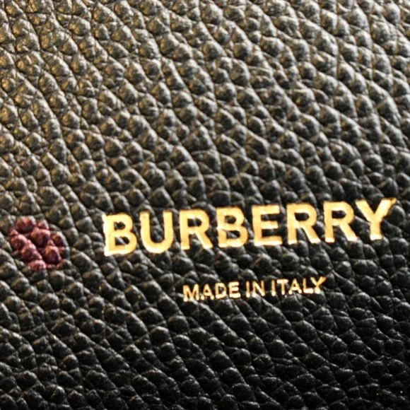 BURBERRY  Title Leather Tote Bag Black - Picture 12 of 13